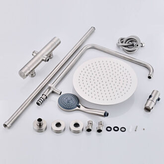 Boss & Wessing Regendouche BWS Exclusive 20 cm met 3 Standen Handdouche 304 RVS