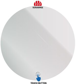 Boss & Wessing Ronde Badkamerspiegel Aquasplash Omega 80 cm Met Verlichting en Verwarming Aquasplash