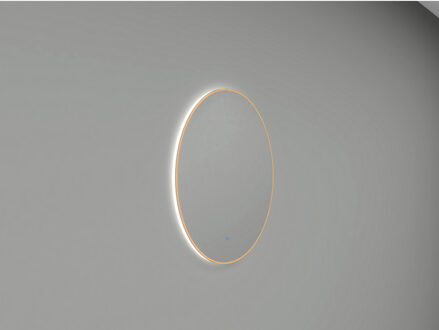 Boss & Wessing Ronde Spiegel BWS Sifo met LED, Dimbaar 60 cm Geborsteld Messing Geel