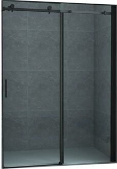 Boss & Wessing Schuifdeur BWS Hayes 140x200 cm Helder Glas Mat Zwart Profiel