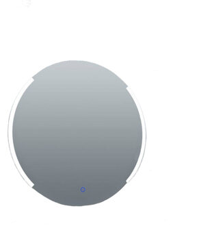 Boss & Wessing Spiegel BWS Dimbare LED Rond 80 cm Condensvrij Aluminium Aluminium look