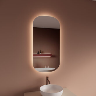 Boss & Wessing Spiegel BWS Nora 50x100 cm Spiegelverwarming en Rondom Indirect LED-verlichting