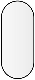 Boss & Wessing Spiegel BWS Reming Met Lijst Ovaal 30x70 cm Mat Zwart