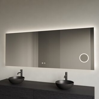 Boss & Wessing Spiegel Hipp Design Phantom 008 Met Verlichting Incl. Spiegelverwarming (Alle Maten) Mat Zwart