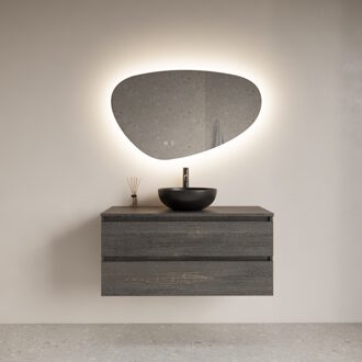 Boss & Wessing Spiegel Trendy Oval LED Verlichting - Spiegel Trendy 60x50 cm