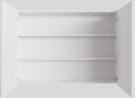 Boss & Wessing Spiegelkast BWS Cube 100x70x16 cm 2 Deuren Mat Wit