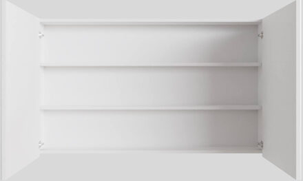 Boss & Wessing Spiegelkast BWS Cube 120x70x16 cm 2 Deuren Mat Wit