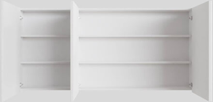 Boss & Wessing Spiegelkast BWS Cube 150x70x16 cm 3 Deuren Mat Wit