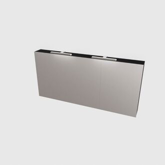 Boss & Wessing Spiegelkast BWS Cube 150x70x16 cm Mat Zwart Urban (3 deuren)