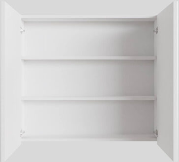 Boss & Wessing Spiegelkast BWS Cube 80x70x16 cm 2 Deuren Mat Wit