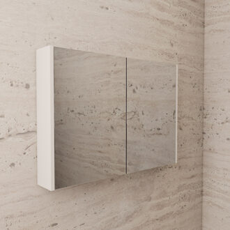 Boss & Wessing Spiegelkast BWS Riga 100 cm, 2 Deuren Kasjmier Beige