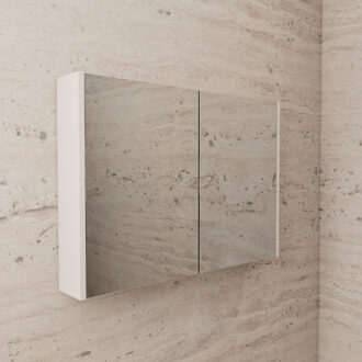 Boss & Wessing Spiegelkast BWS Riga 120 cm, 2 Deuren Kasjmier Beige