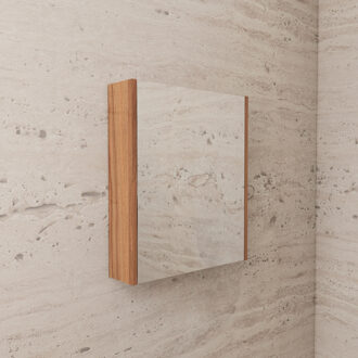 Boss & Wessing Spiegelkast BWS Riga 80 cm, 2 Deuren Walnoot