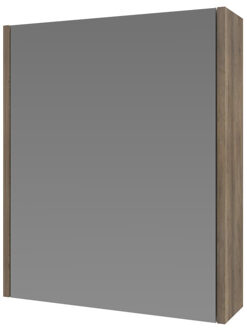 Boss & Wessing Spiegelkast BWS Salt 1 Deur 60x50 cm Incl. Planchetten Scotch Oak Bruin
