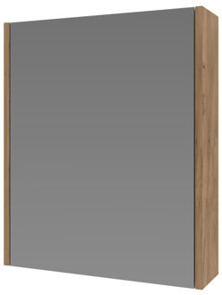 Boss & Wessing Spiegelkast BWS Salt 1 Deur 60x50 cm Incl. Planchetten Whisky Oak Bruin