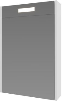 Boss & Wessing Spiegelkast BWS Salt 1 Deur Met LED 60x50 cm Incl. Planchetten Ice White Wit