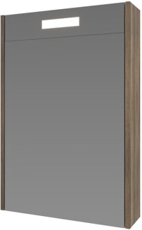 Boss & Wessing Spiegelkast BWS Salt 1 Deur Met LED 60x50 cm Incl. Planchetten Scotch Oak Bruin