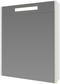 Boss & Wessing Spiegelkast BWS Salt 1 Deur Met LED 60x60 cm Incl. Planchetten Ice White Wit