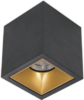 Boss & Wessing Spot Aquasplash Daniel Aluminium 745Lm 9,2W Zwart Met Gouden Anti-Glare Ring Aquasplash