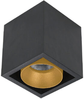 Boss & Wessing Spot Aquasplash Regina Aluminium 745Lm 9,2W Zwart Met Gouden Anti-Glare Ring Aquasplash