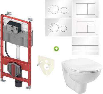 Boss & Wessing TECE Profil Toiletset set01 BWS Basic Smart met TECE Drukplaat Wit