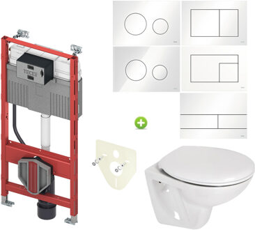 Boss & Wessing TECE Profil Toiletset set02 BWS Compact met TECE Drukplaat Wit