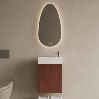 Boss & Wessing Toiletmeubel Set BWS Riga Choco Eiken Fontein Glans Wit