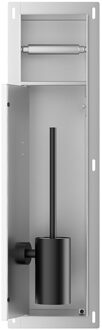 Boss & Wessing Toiletrol- en Borstelhouder Inbouw BWS Milan Betegelbaar RVS