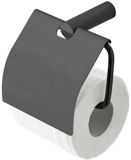 Boss & Wessing Toiletrolhouder Aqua Splash Iron Inclusief Klep Gunmetal Aqua Splash