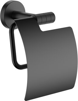 Boss & Wessing Toiletrolhouder BWS Sensa Met Klep Mat Zwart PVD