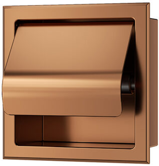 Boss & Wessing Toiletrolhouder Inbouw BWS Milan Met Klep Geborsteld Brons Koper