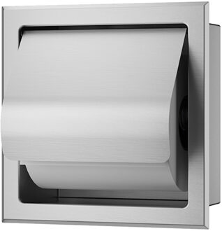 Boss & Wessing Toiletrolhouder Inbouw BWS Milan Met Klep RVS