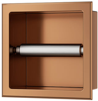 Boss & Wessing Toiletrolhouder Inbouw BWS Milan Zonder Klep Geborsteld Brons Koper