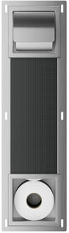 Boss & Wessing Toiletrolhouder met Klep en Reserverolhouder Inbouw BWS Milan RVS