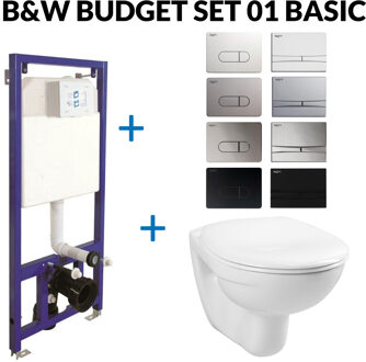 Boss & Wessing Toiletset Budget 01 B&W Basic Met B&W Drukplaat Meerdere kleuren