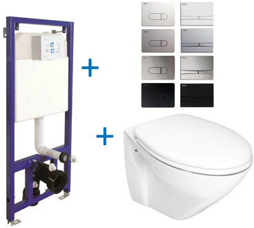 Boss & Wessing Toiletset Budget 78 B&W Rim-Ex Met B&W Drukplaat Wit