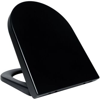 Boss & Wessing Toiletzitting BWS Vesta Soft-close Tbv Wandcloset 52cm Mat Zwart