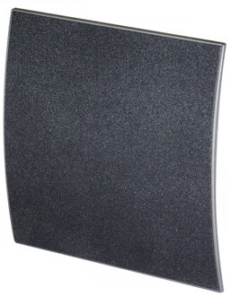 Boss & Wessing Ventilatierooster Design BWS Ventilatie Vierkant 10cm Gebogen Grafiet Deluxe