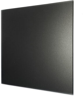 Boss & Wessing Ventilatierooster Design BWS Ventilatie Vierkant 10cm Vlak Glas Mat Zwart