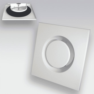 Boss & Wessing Ventilatierooster Vierkant Afvoer Ø 100 Mm, Staal W