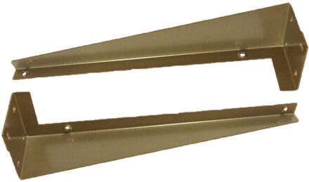 Boss & Wessing Verborgen Beugels voor Onderblad Mat Goud (2 stuks) Wit Chroom