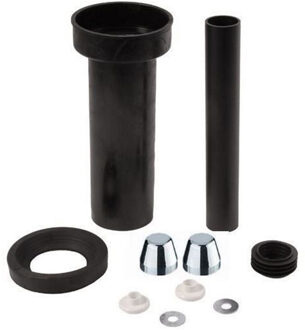 Boss & Wessing Wandcloset aansluitset 90-110 180mm Wit Chroom