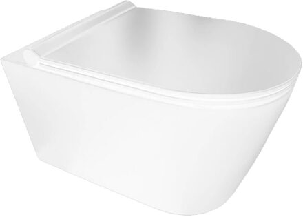 Boss & Wessing Wandcloset Boss & Wessing Plana 50x35x36.5 cm Keramiek Rimless Glans Wit Boss & Wessing