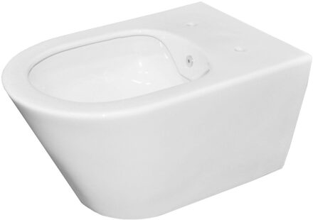 Boss & Wessing Wandcloset Boss & Wessing Randloos 53 cm Met Bidet-functie Wit Boss & Wessing