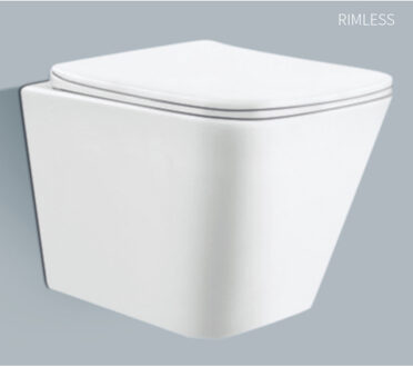 Boss & Wessing Wandcloset BWS Piazza Rimless Glans Wit (Inclusief Softclose Quickrelease Bril)