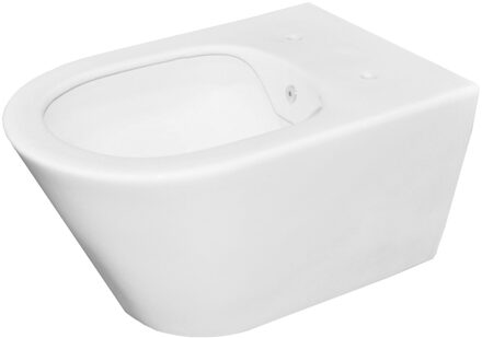 Boss & Wessing Wandcloset BWS Randloos 53 cm Met Bidet-functie Mat Wit