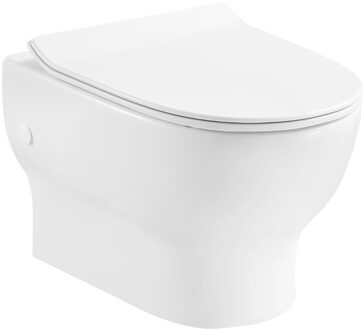 Boss & Wessing Wandcloset BWS Randloos Inclusief Softclose Zitting Nano Coating Wit