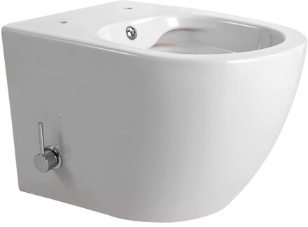 Boss & Wessing Wandcolset Met Bidetfunctie BWS Gina Randloos Zonder zitting Glans Wit