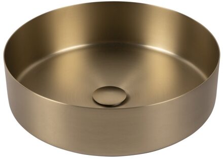 Boss & Wessing Waskom AquaSplash Industrial 40 cm met PVD Coating Geborsteld Messing Aquasplash