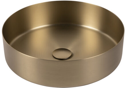 Boss & Wessing Waskom AquaSplash Industrial 40 cm met PVD Coating Geborsteld Messing Aquasplash